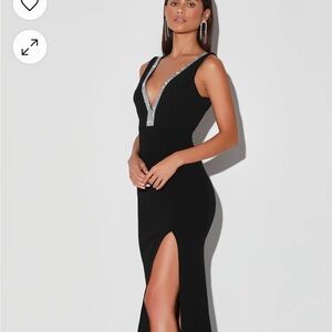 Stunned By You Black Rhinestone Mermaid Maxi Dress
Lulus — Black Maxi Dress